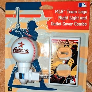 NIP MLB Astros nightlight & outlet cover perfect for a sports team lover.